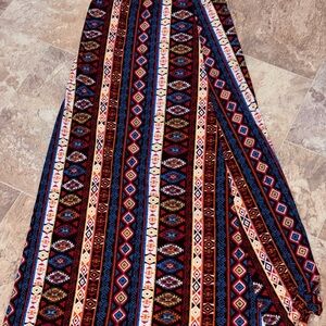 Hot Kiss Ethnic Pattern Maxi Skirt